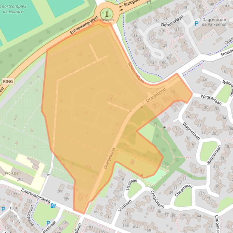 Kaart van postcodegebied 9402RT.