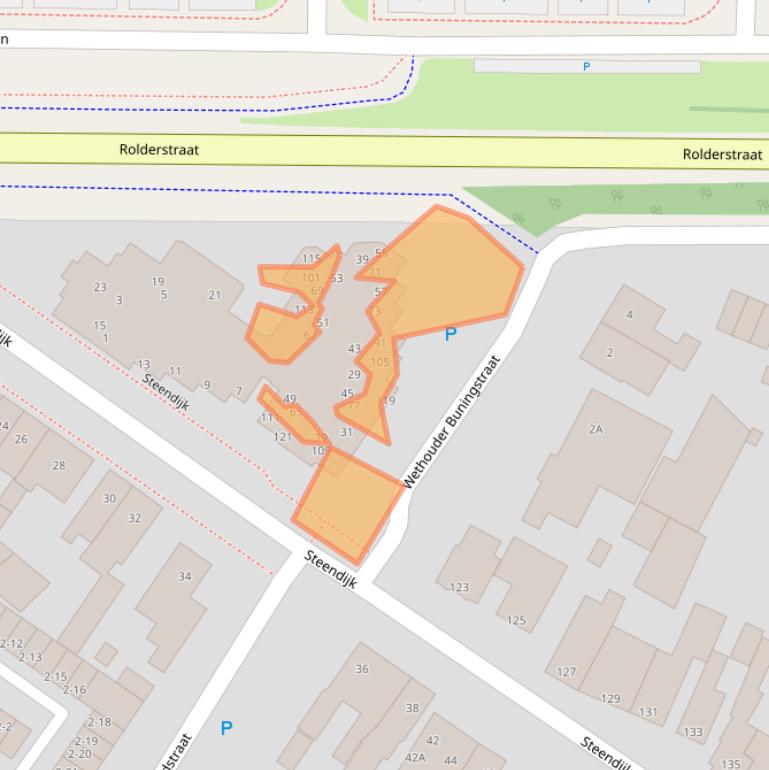 Kaart van postcodegebied 9404AC.