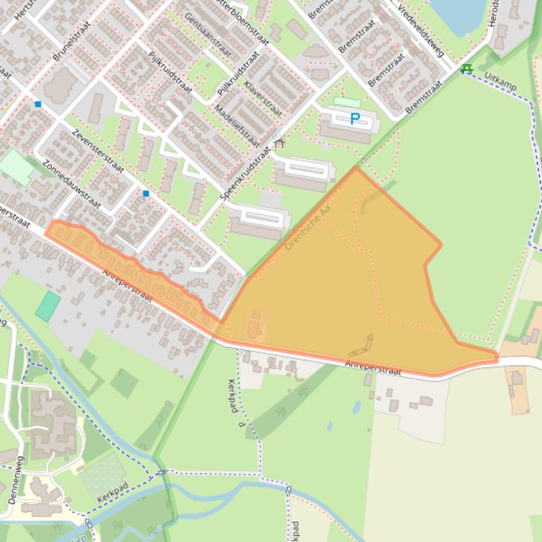 Kaart van postcodegebied 9404LE.