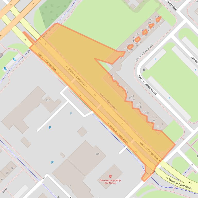 Kaart van postcodegebied 9406JM.