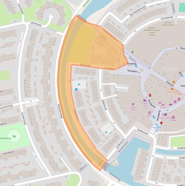 Kaart van postcodegebied 9408MW.