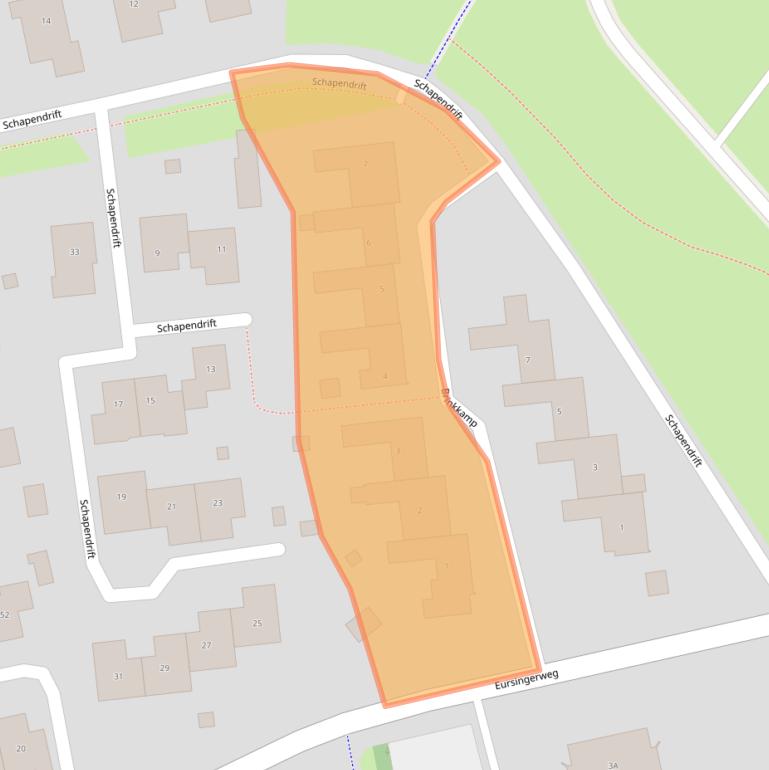 Kaart van postcodegebied 9411BH.