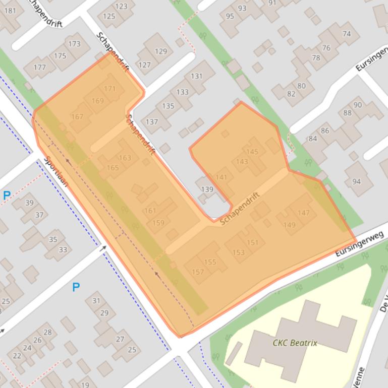 Kaart van postcodegebied 9411BP.