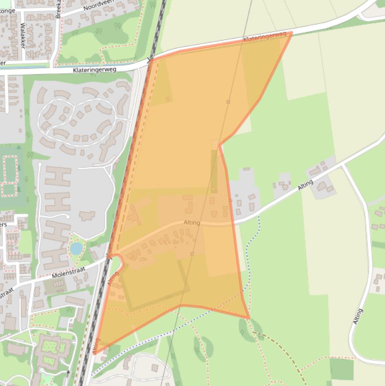 Kaart van postcodegebied 9411XJ.