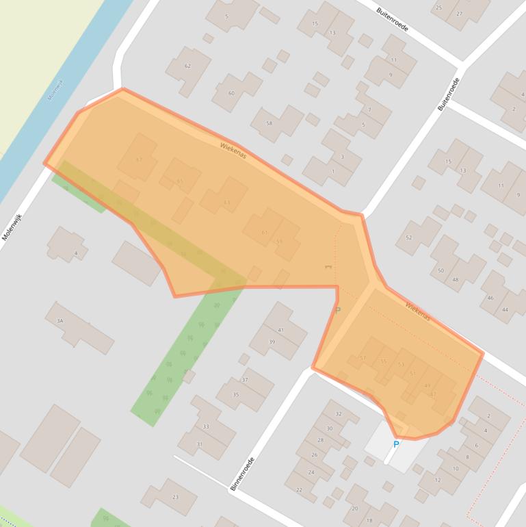 Kaart van postcodegebied 9422LE.