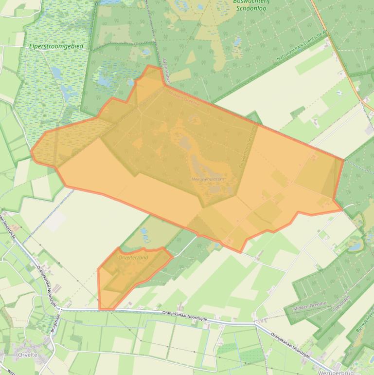 Kaart van postcodegebied 9441TG.