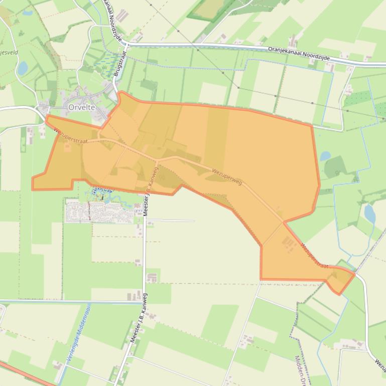 Kaart van postcodegebied 9441TH.