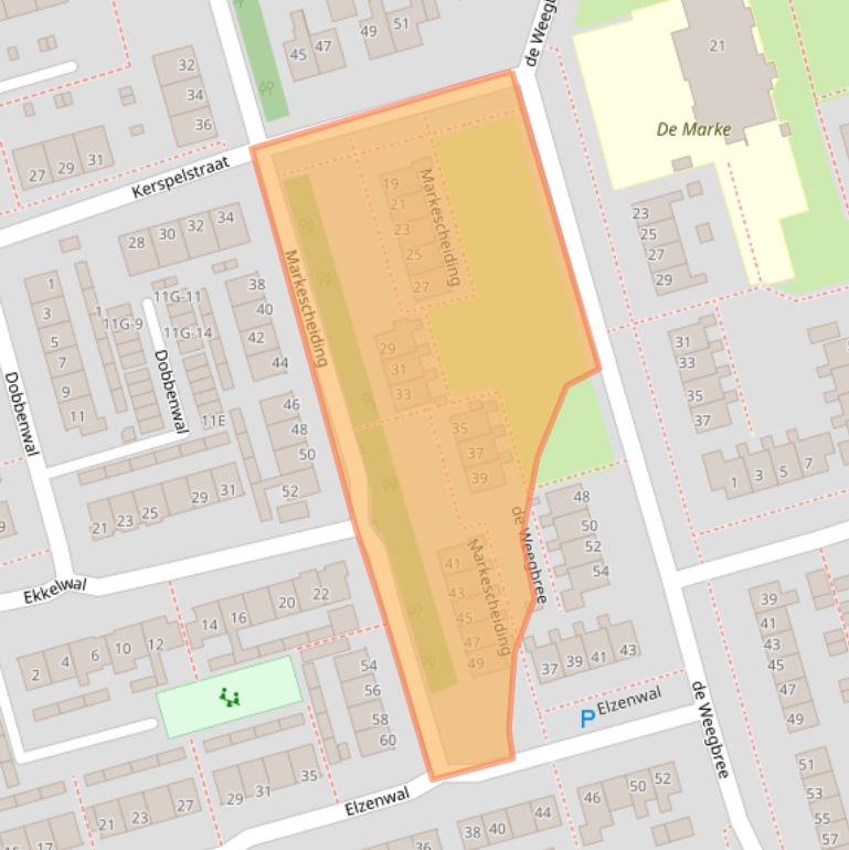 Kaart van postcodegebied 9461KE.