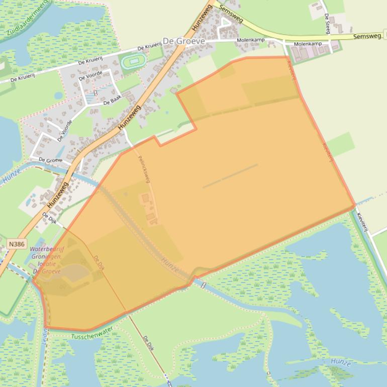 Kaart van postcodegebied 9473TN.