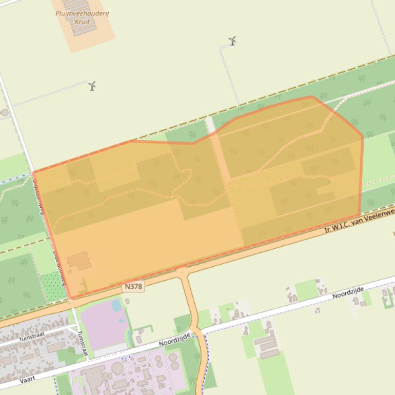 Kaart van postcodegebied 9515PV.