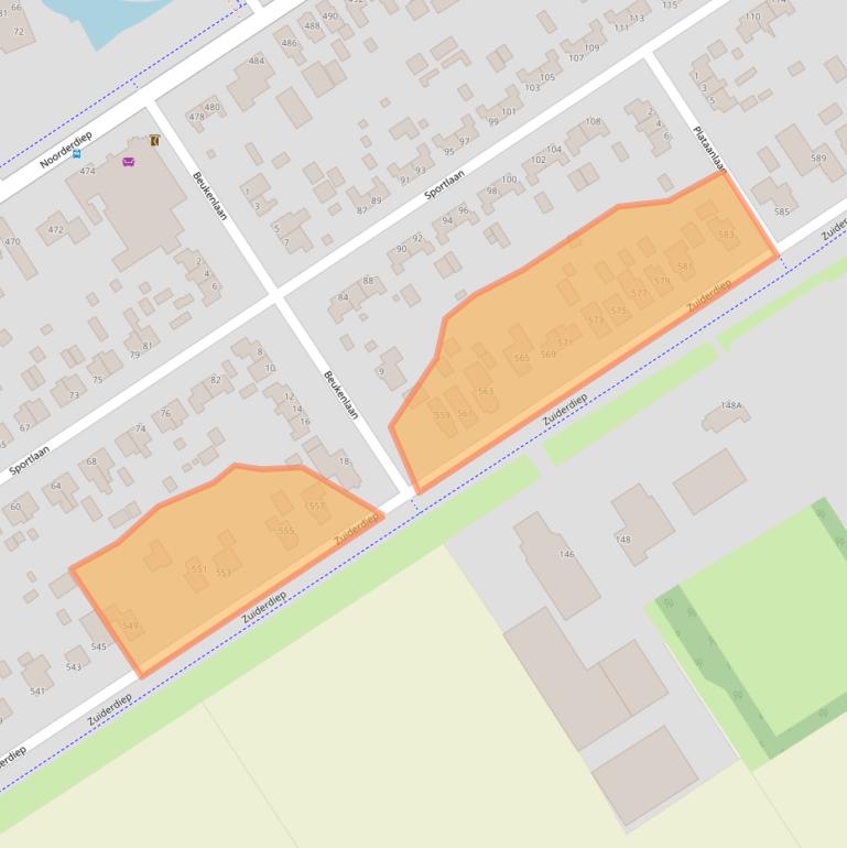 Kaart van postcodegebied 9521AR.