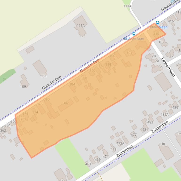 Kaart van postcodegebied 9521BN.