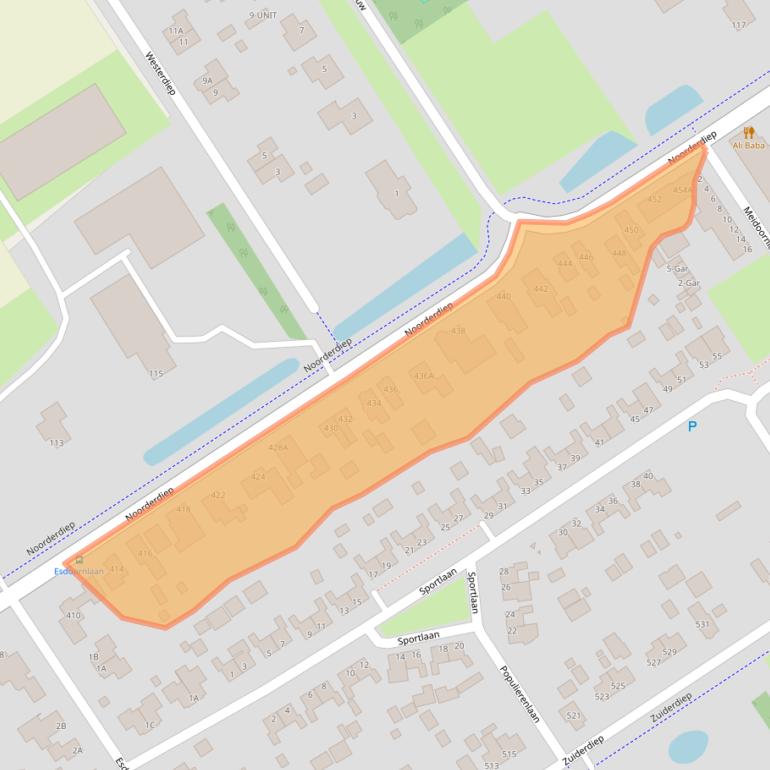 Kaart van postcodegebied 9521BP.