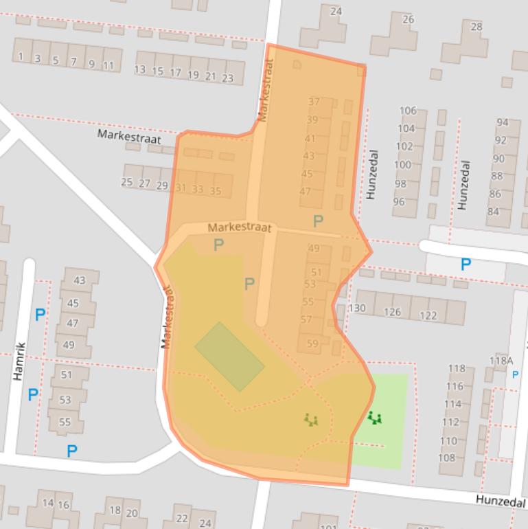 Kaart van postcodegebied 9531EH.