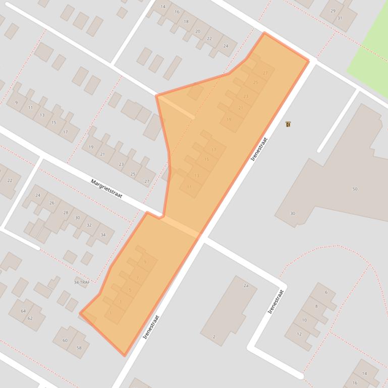 Kaart van postcodegebied 9541BV.