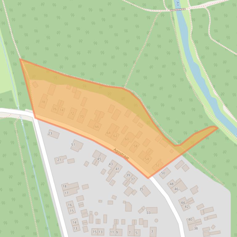 Kaart van postcodegebied 9561LP.