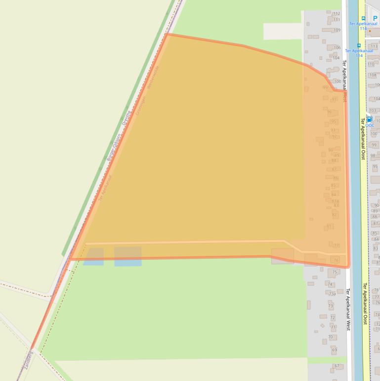 Kaart van postcodegebied 9563PD.