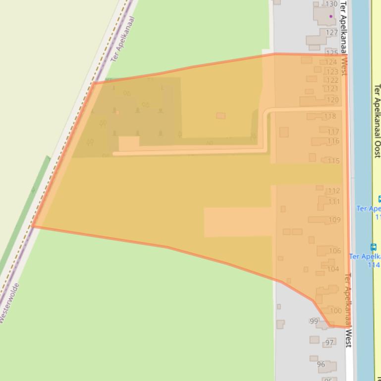 Kaart van postcodegebied 9563PE.