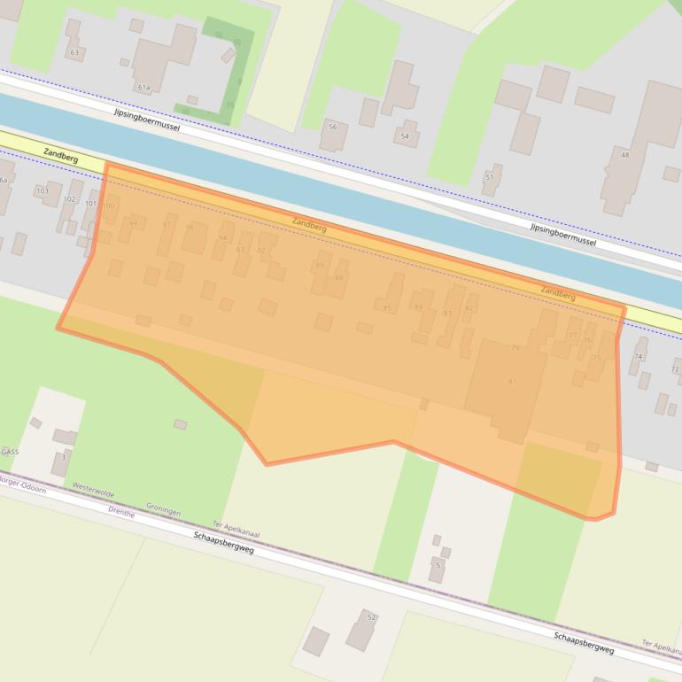 Kaart van postcodegebied 9563PL.