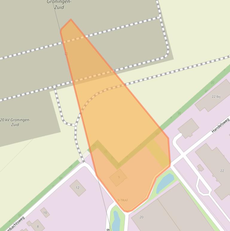 Kaart van postcodegebied 9563TS.