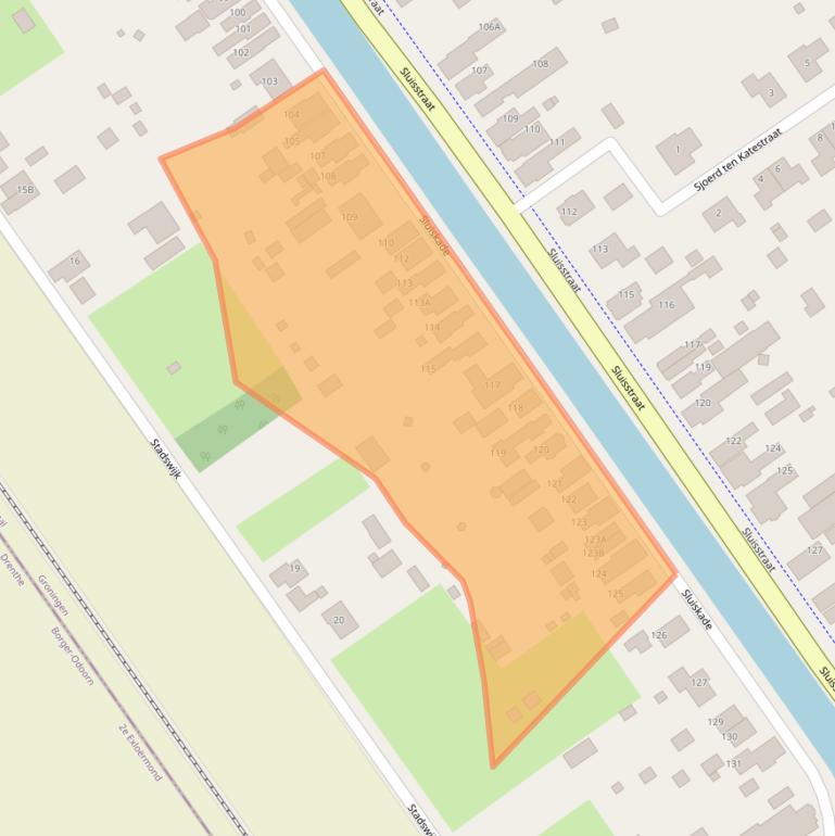 Kaart van postcodegebied 9581JP.