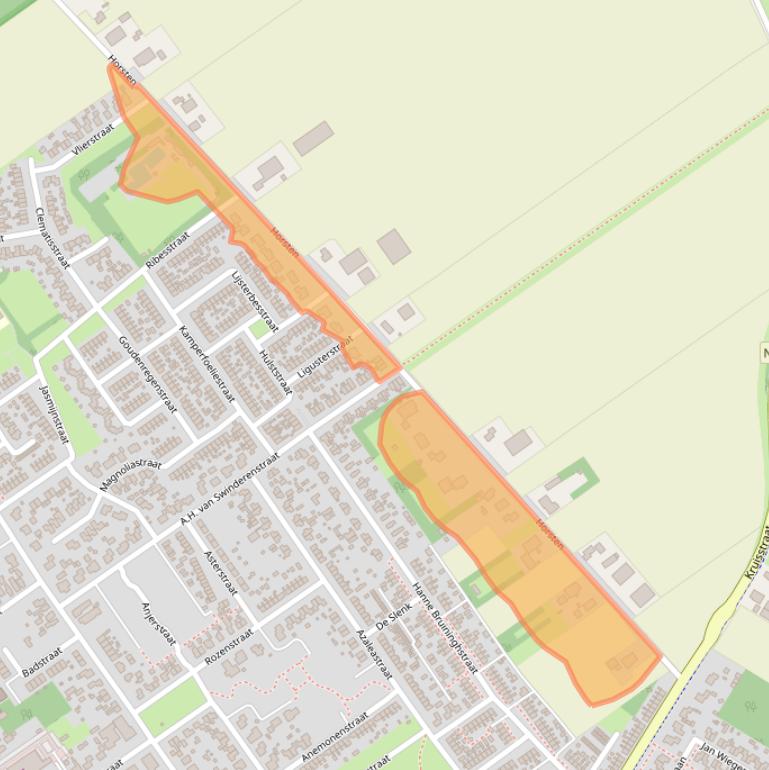 Kaart van postcodegebied 9581TE.