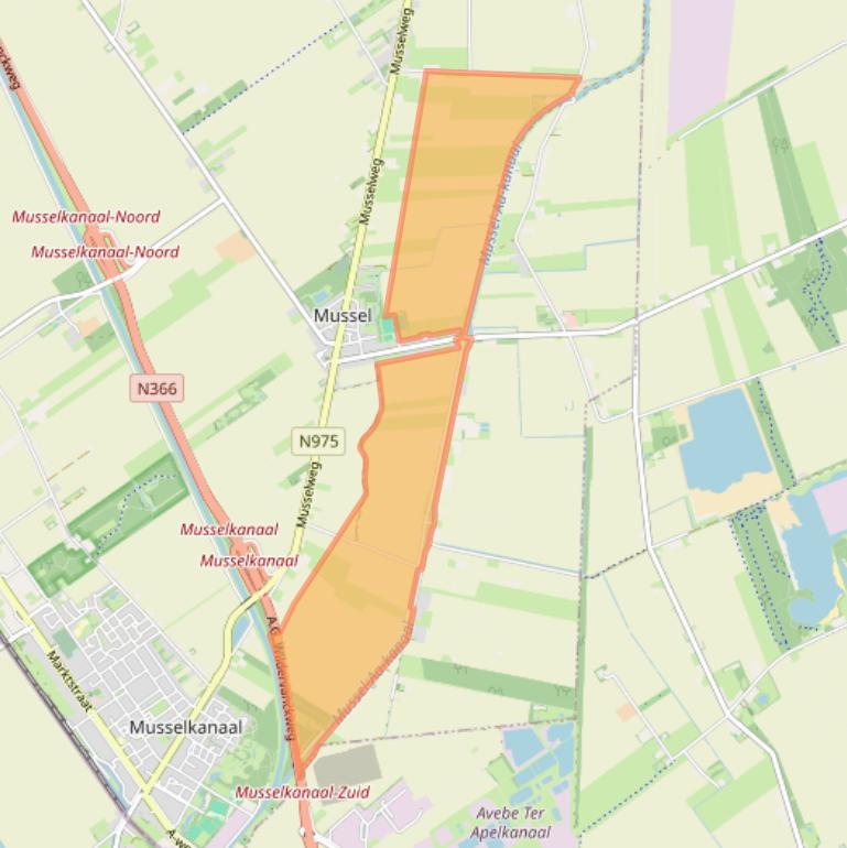 Kaart van postcodegebied 9584TC.