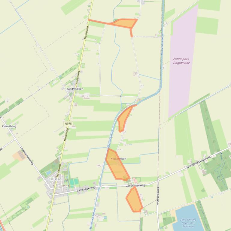 Kaart van postcodegebied 9584TE.