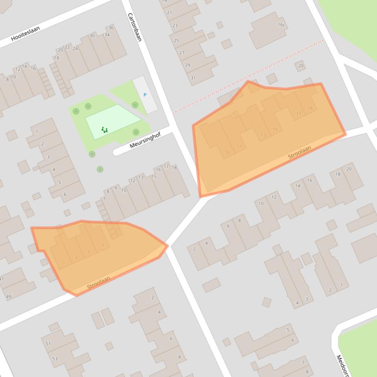 Kaart van postcodegebied 9601NE.