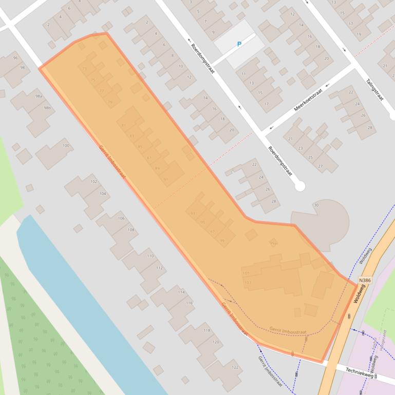 Kaart van postcodegebied 9607PC.