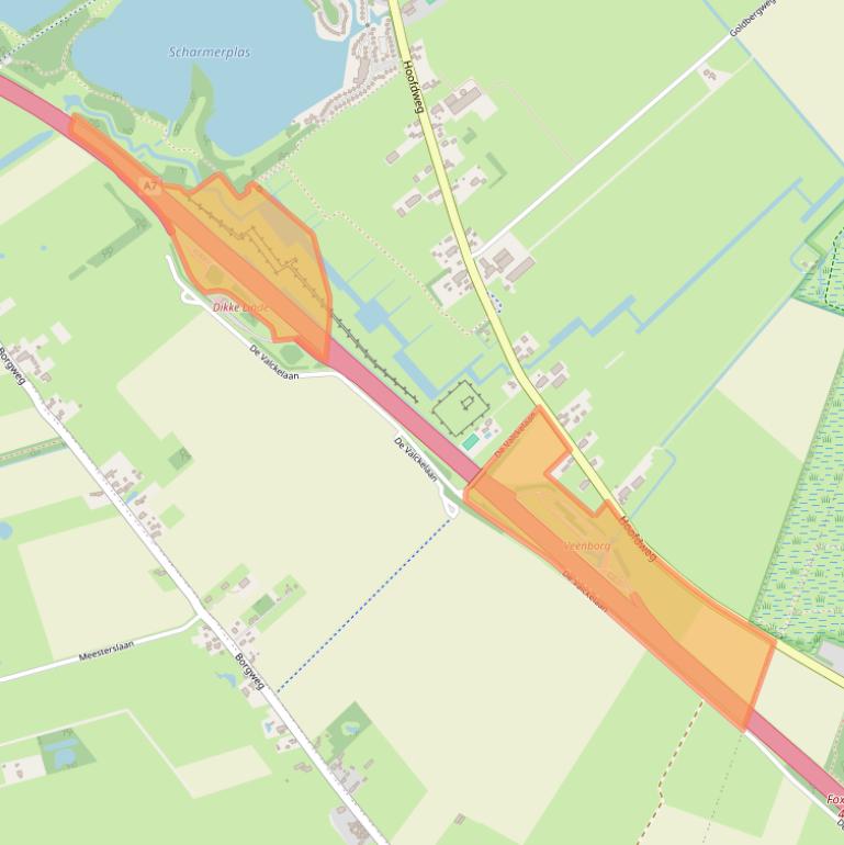 Kaart van postcodegebied 9616TN.