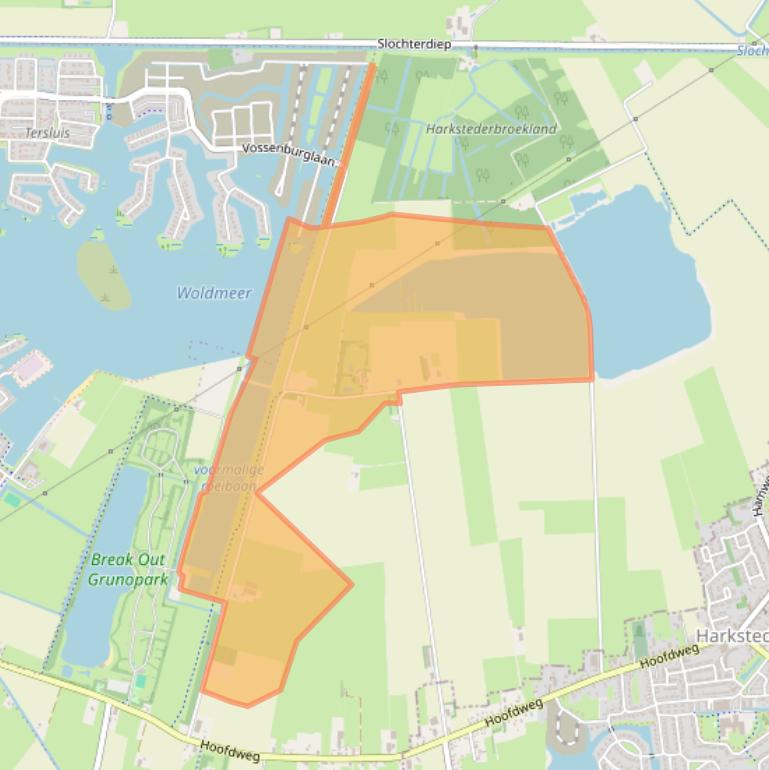 Kaart van postcodegebied 9617TC.