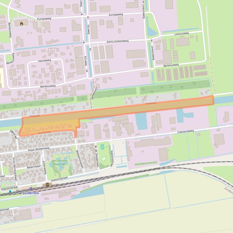 Kaart van postcodegebied 9636AN.