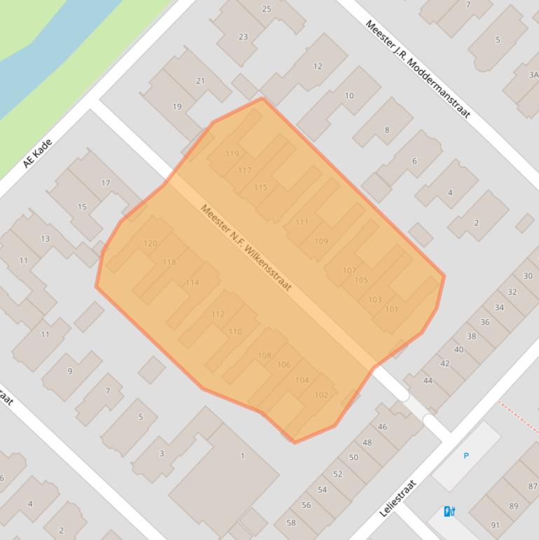 Kaart van postcodegebied 9641ED.