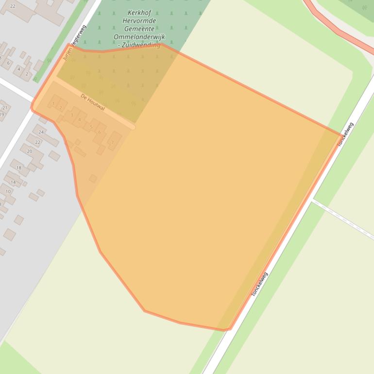 Kaart van postcodegebied 9644VS.