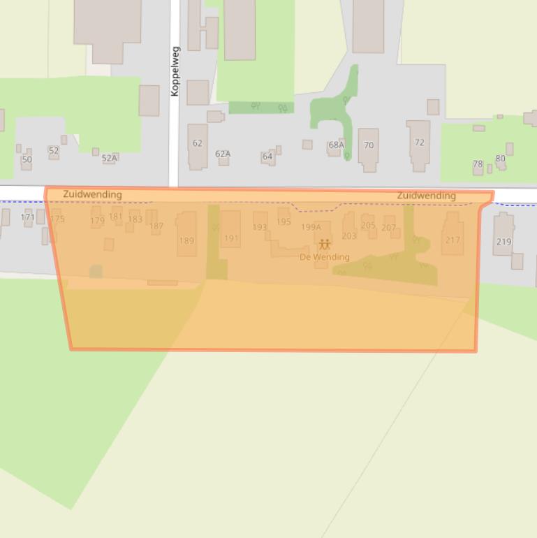 Kaart van postcodegebied 9644XE.