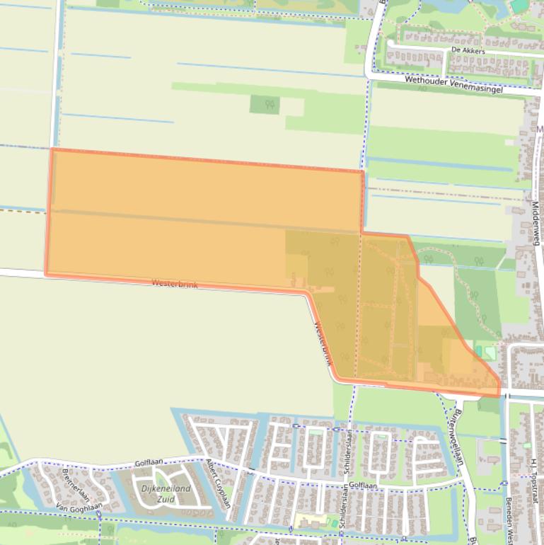 Kaart van postcodegebied 9645AA.