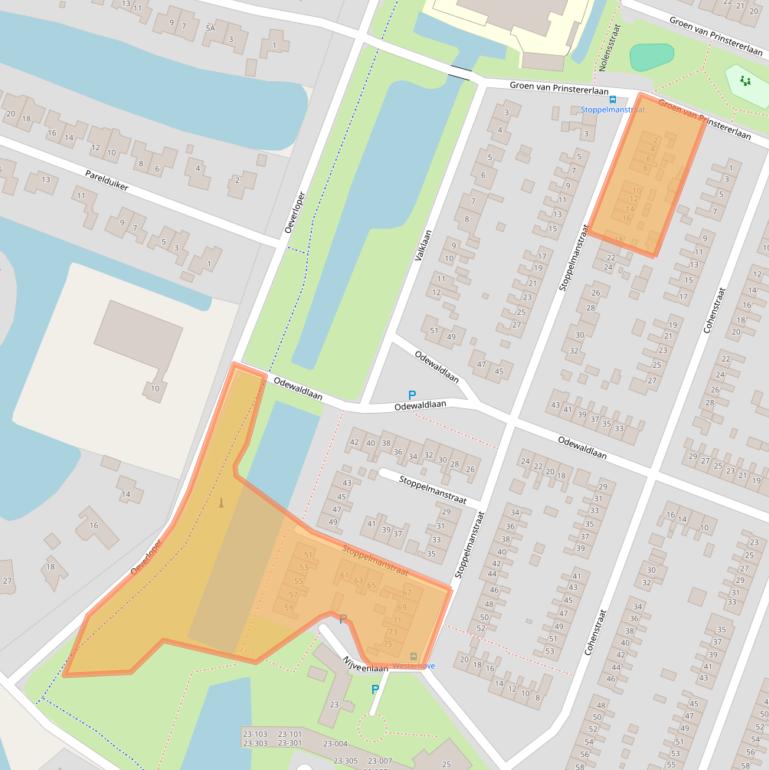 Kaart van postcodegebied 9648AM.