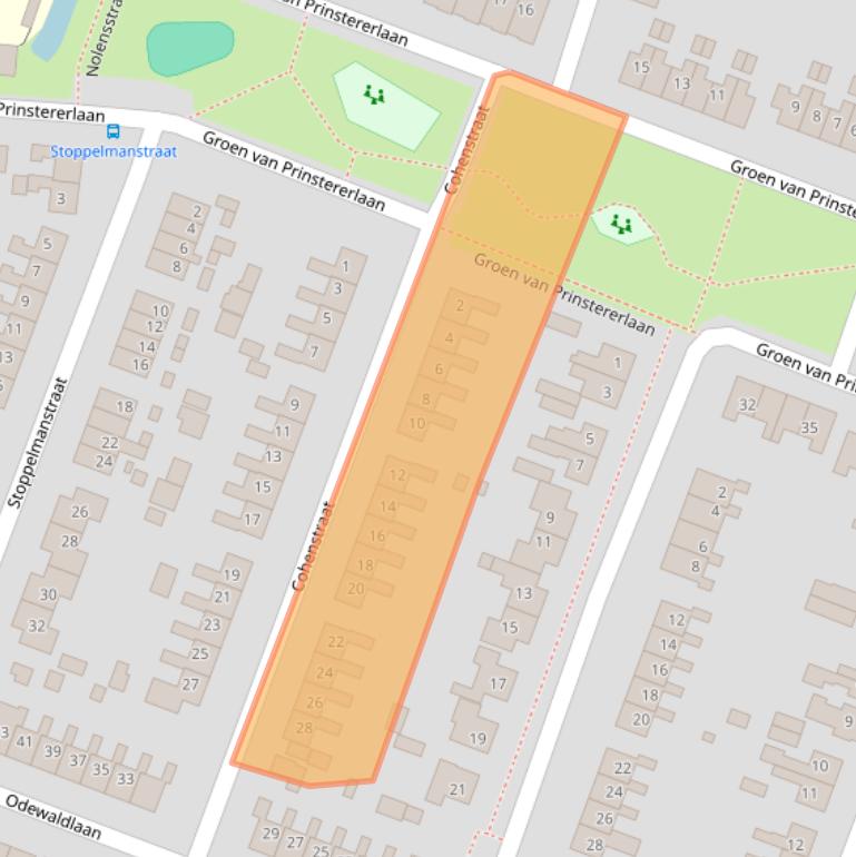 Kaart van postcodegebied 9648AS.