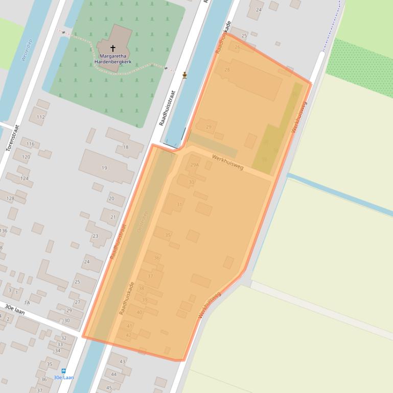 Kaart van postcodegebied 9648KB.