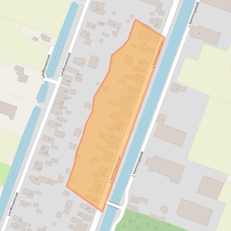 Kaart van postcodegebied 9648KG.