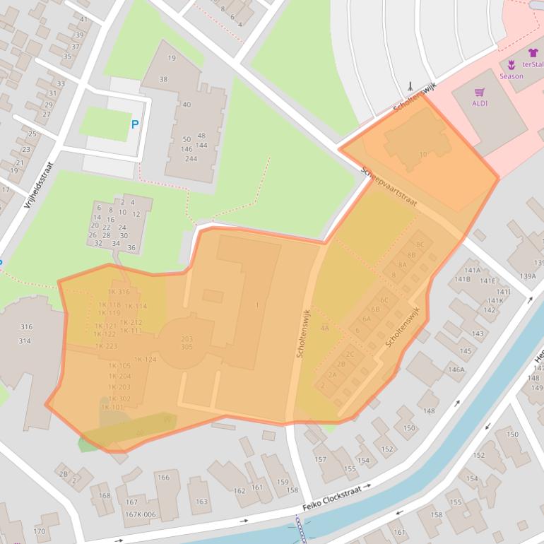 Kaart van postcodegebied 9665KN.