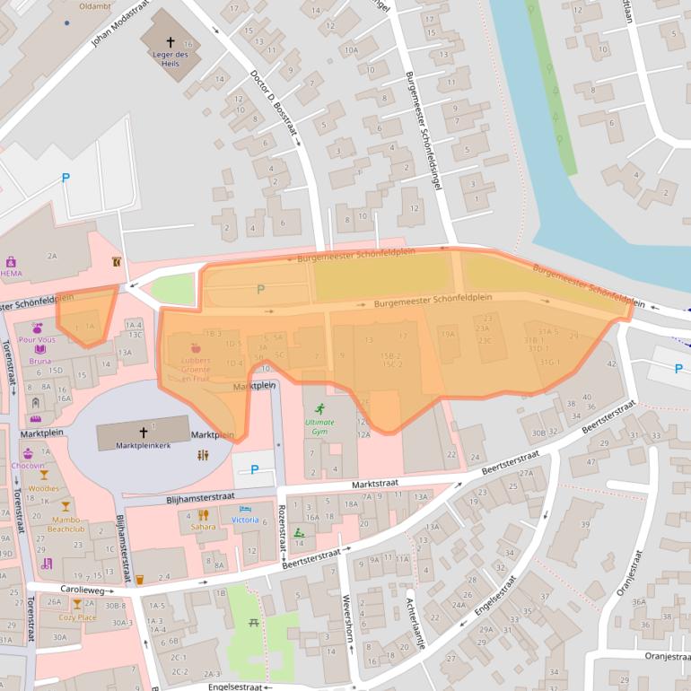 Kaart van postcodegebied 9671CA.