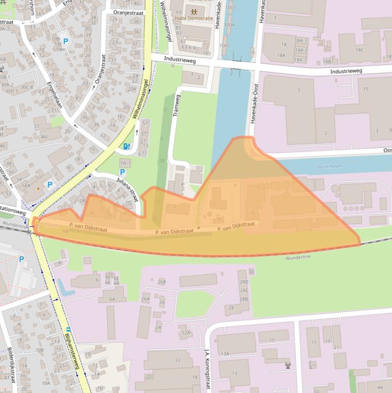 Kaart van postcodegebied 9672AJ.