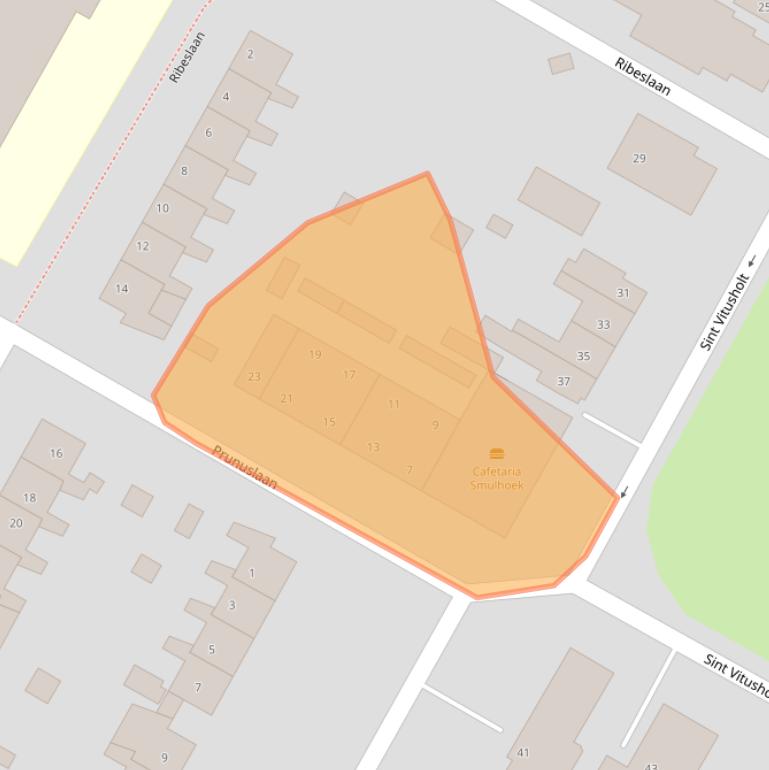 Kaart van postcodegebied 9674CH.