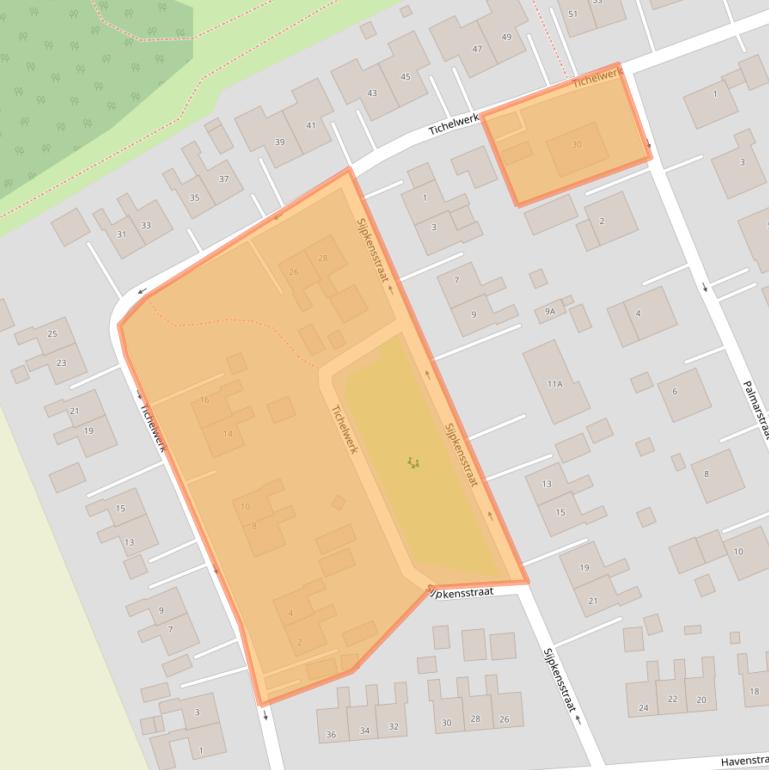 Kaart van postcodegebied 9682PN.