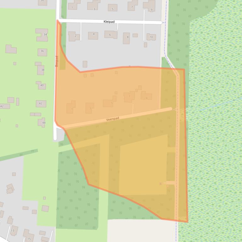 Kaart van postcodegebied 9684AZ.