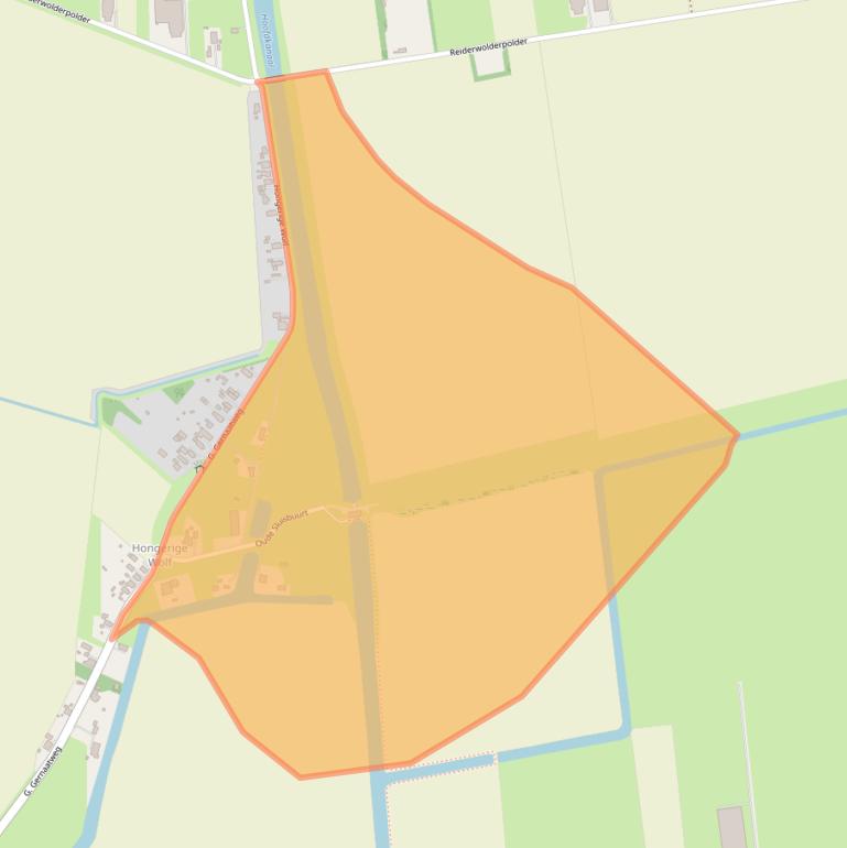 Kaart van postcodegebied 9684TH.