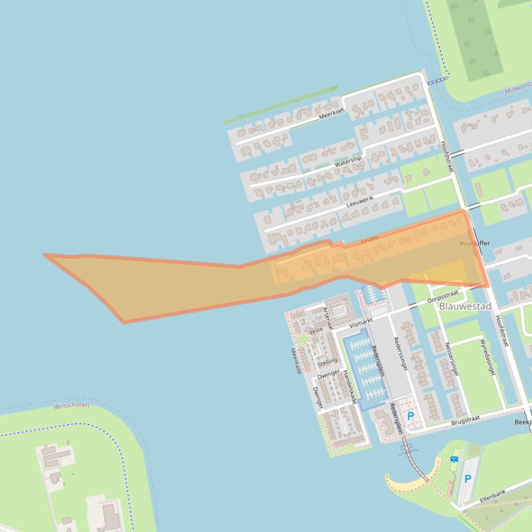 Kaart van postcodegebied 9685AH.