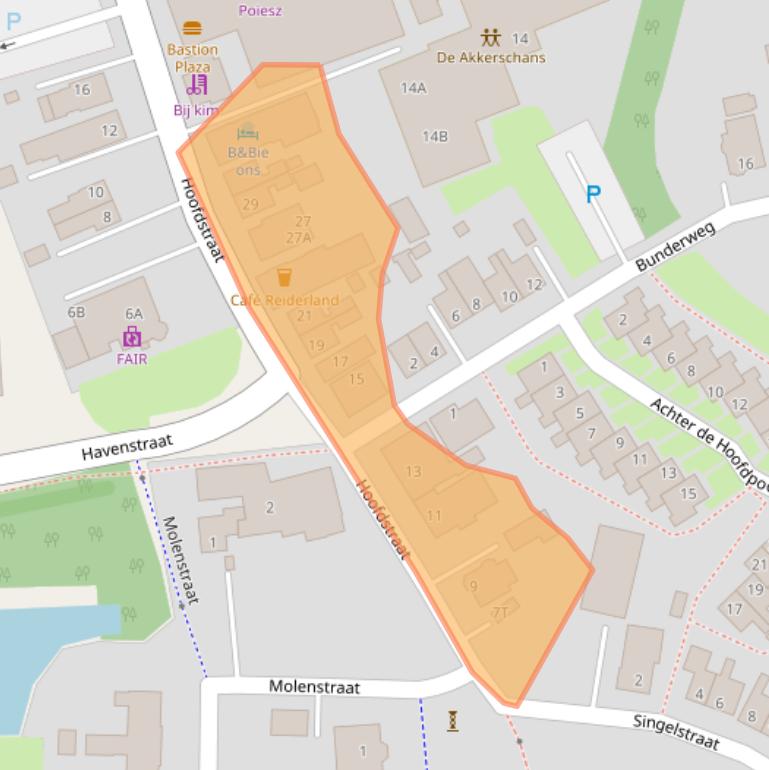 Kaart van postcodegebied 9693AC.